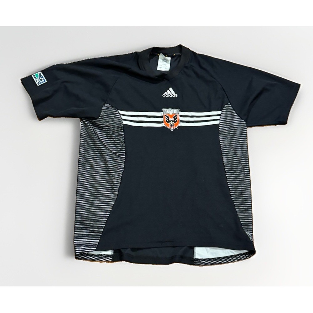Vintage DC United Adidas MLS 2001 Training Jersey Shirt Size L Pre Match Rare